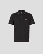 C.P. Company Stretch Piquet Polo Shirt - 999 Black - Escape Menswear
