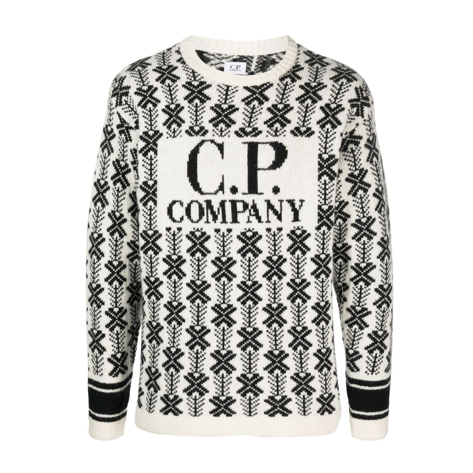 C.P. Company Wool Jacquard Logo Knit