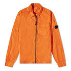 CP Company Zip Through Gabardine Overshirt - 439 Orange - Escape Menswear