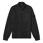 CP Company Zip Through Gabardine Overshirt - 999 Black - Escape Menswear