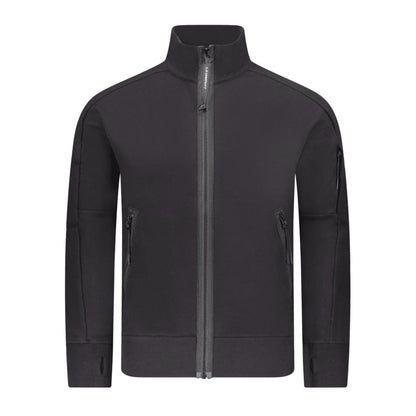 C.P. Company Zip-Through Sweatshirt - 999 Black - Escape Menswear