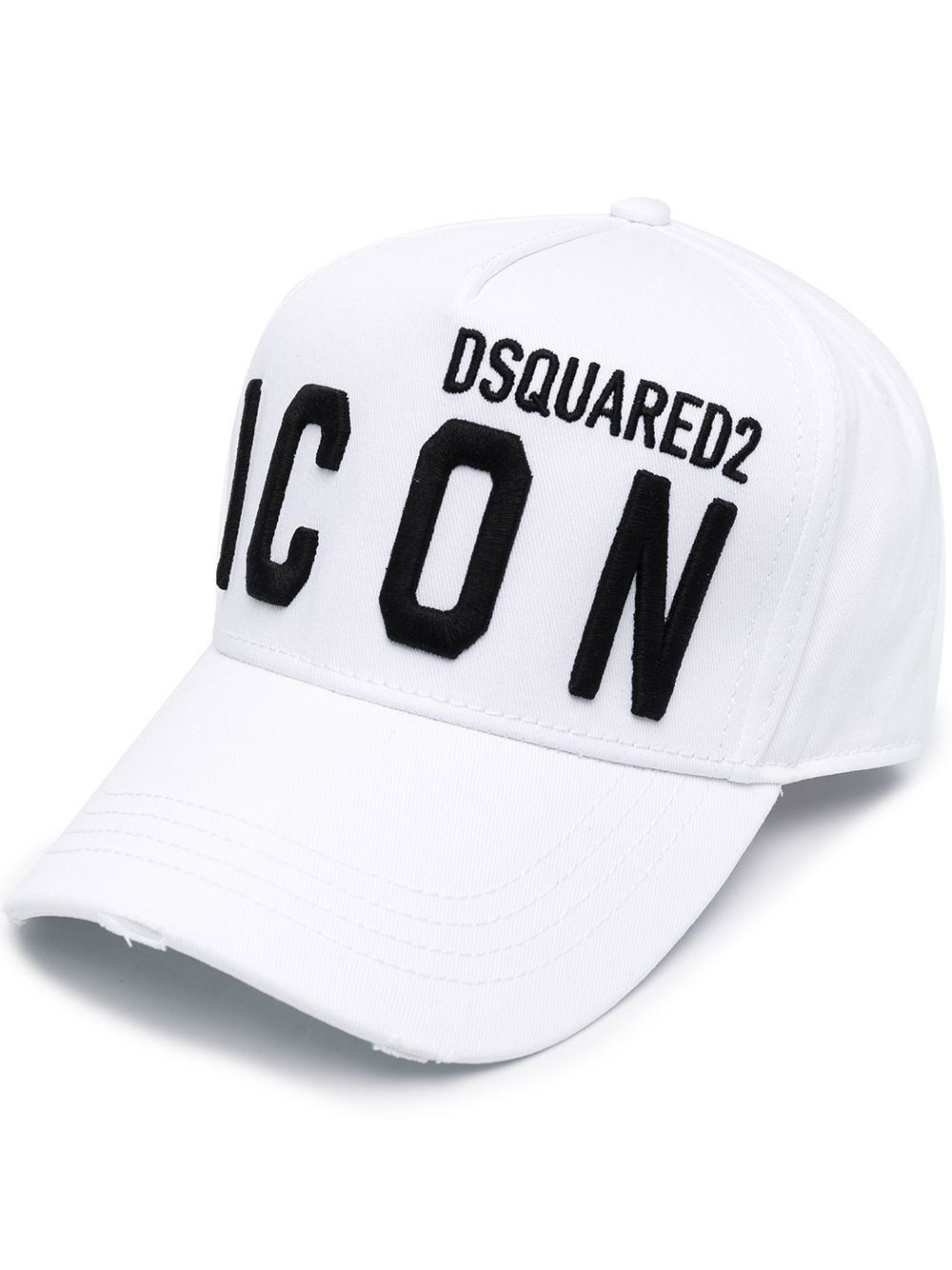 Dsquared2 BCM0412 ICON Baseball Cap - M072 White/Black - Escape Menswear