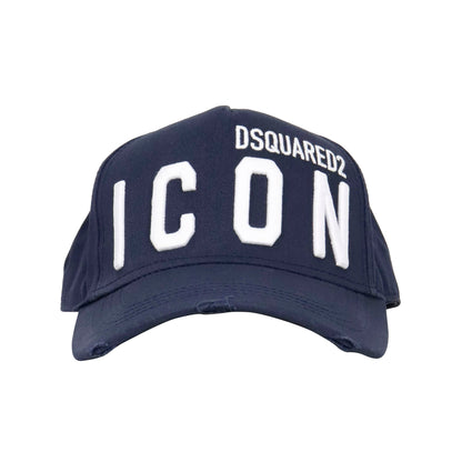 Dsquared2 BCM0412 ICON Baseball Cap - M190 Navy/White - Escape Menswear