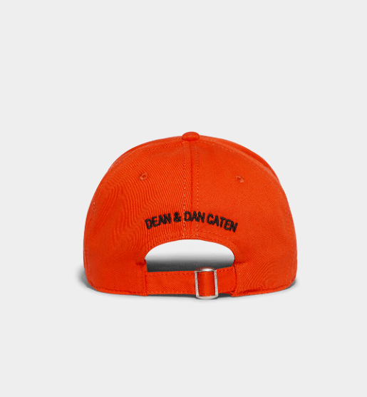 Dsquared2 BCM0412 ICON Baseball Cap - M1918 Orange/Black - Escape Menswear