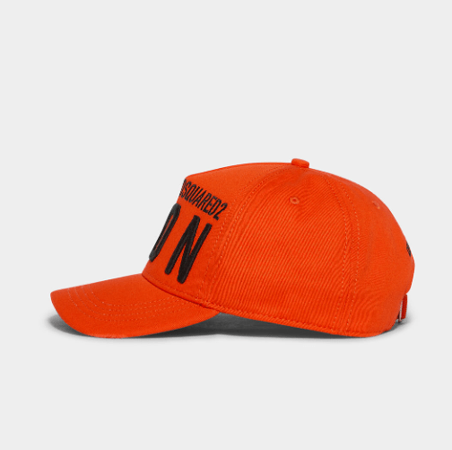 Dsquared2 BCM0412 ICON Baseball Cap - M1918 Orange/Black - Escape Menswear
