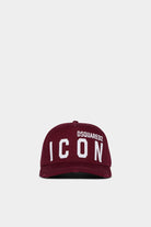 Dsquared2 BCM0412 ICON Baseball Cap - M1981 Burgundy/White - Escape Menswear