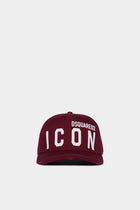 Dsquared2 BCM0412 ICON Baseball Cap - M1981 Burgundy/White - Escape Menswear