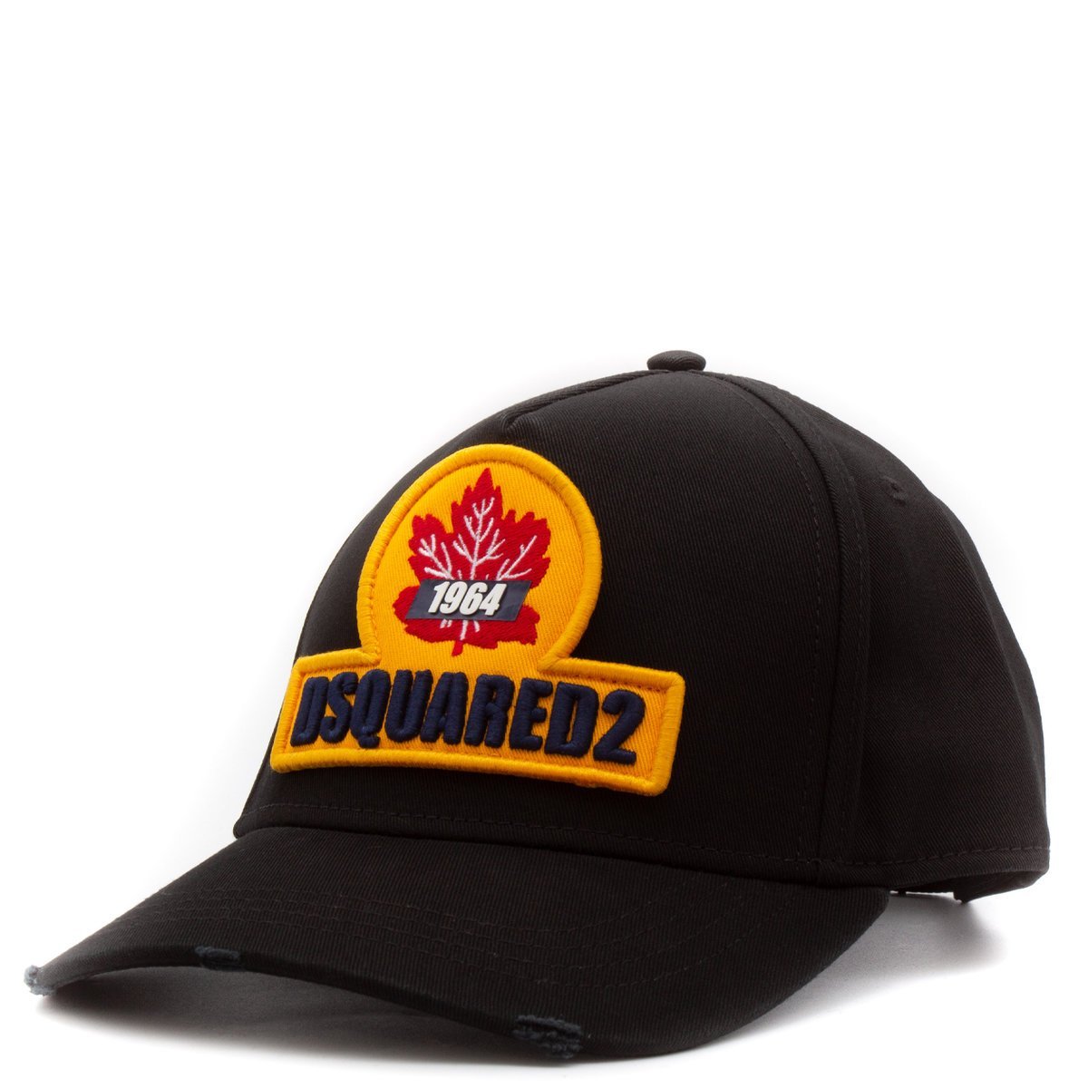 Dsquared2 BCM0470 Maple Leaf Baseball Cap - 2124 Black - Escape Menswear