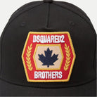 Dsquared2 BCM0528 Leaf Brothers Baseball Cap - 2124 Black - Escape Menswear