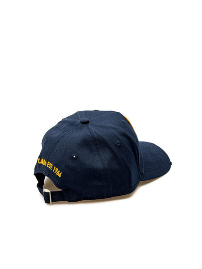 Dsquared2 BCM0528 Leaf Brothers Baseball Cap - 3073 Navy - Escape Menswear