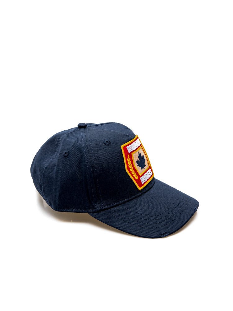 Dsquared2 BCM0528 Leaf Brothers Baseball Cap - 3073 Navy - Escape Menswear