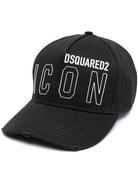 Dsquared2 BCM0665 Icon Outline Baseball Cap - M436 Black - Escape Menswear