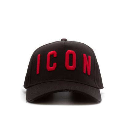 Dsquared2 BCM4001 ICON Baseball Cap - M002 Blk/Red - Escape Menswear