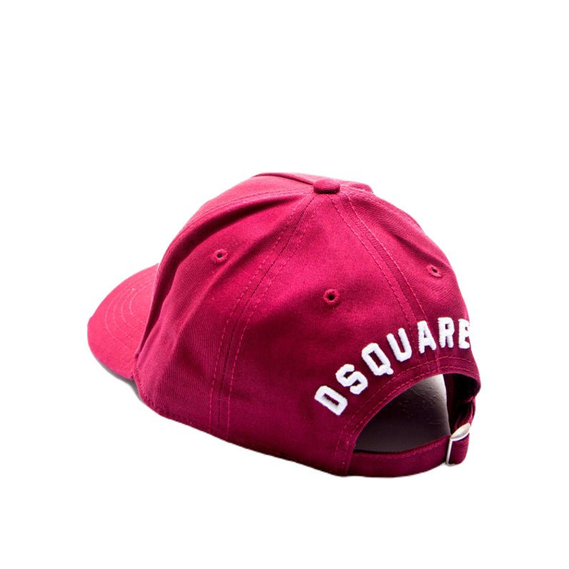 Dsquared2 BCM4001 ICON Baseball Cap - M078 Burg/Wht - Escape Menswear