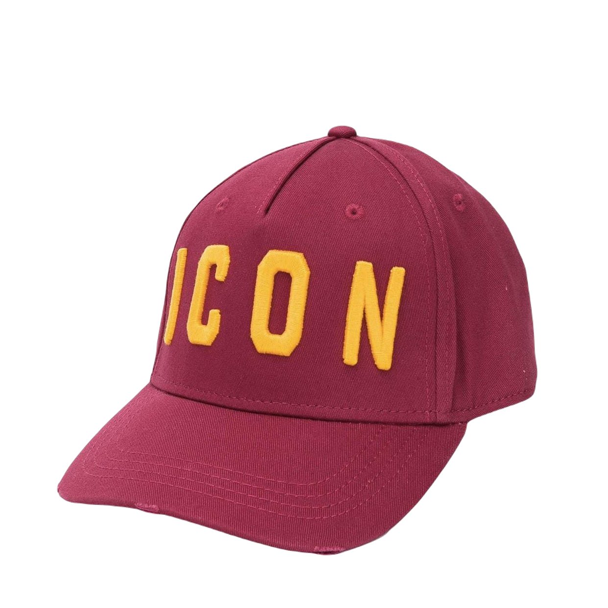 Dsquared2 BCM4001 ICON Baseball Cap - M1498 Burg/Yellow - Escape Menswear