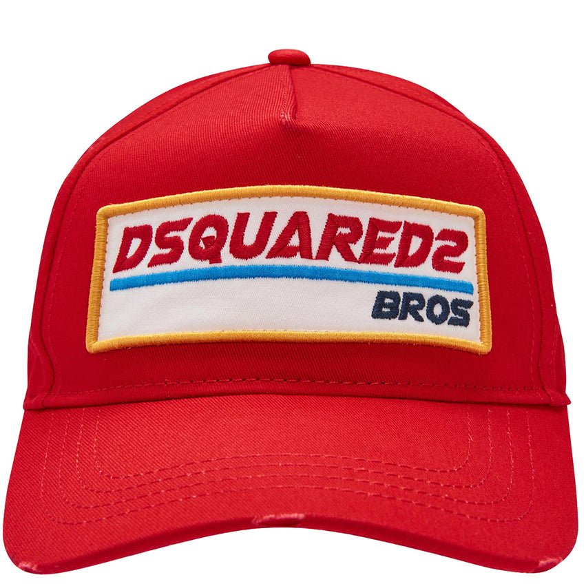 Dsquared2 BCM472 Patch Baseball Cap - 4065 Red - Escape Menswear
