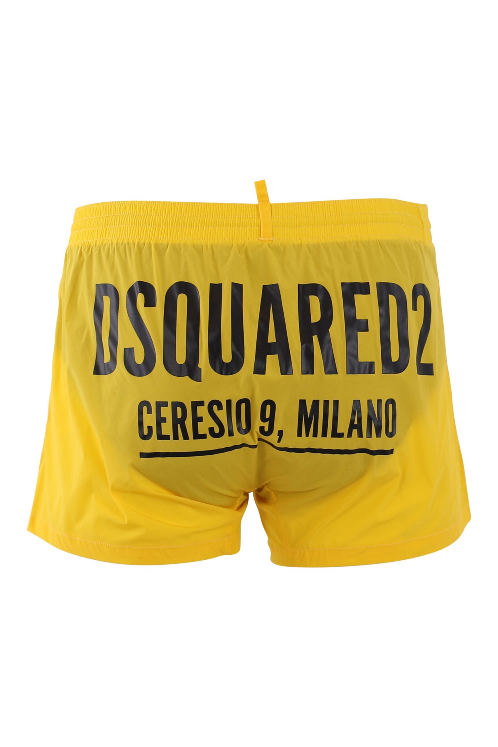 Dsquared2 Ceresio 9 Milano Logo Swim Shorts - 731 Yellow - Escape Menswear