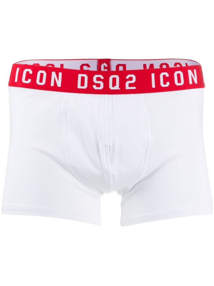 Dsquared2 D9LC62960 Logo Boxer Trunk - White - Escape Menswear