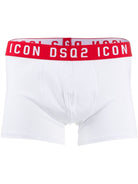 Dsquared2 D9LC62960 Logo Boxer Trunk - White - Escape Menswear