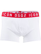 Dsquared2 D9LC62960 Logo Boxer Trunk - White - Escape Menswear