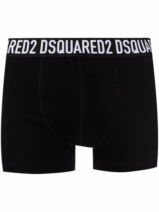 Dsquared2 D9LC63610 Logo Boxer Trunk - Black - Escape Menswear