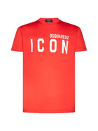 Dsquared2 Icon logo printed t-shirt - 311 Red - Escape Menswear
