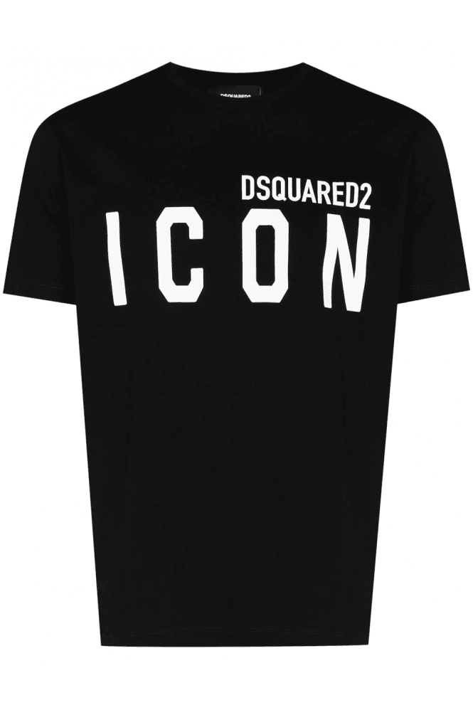 Dsquared2 Icon logo printed t-shirt - 900 Black - Escape Menswear