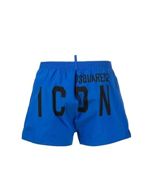 Dsquared2 Icon Logo Swim Shorts - 438 Blue - Escape Menswear