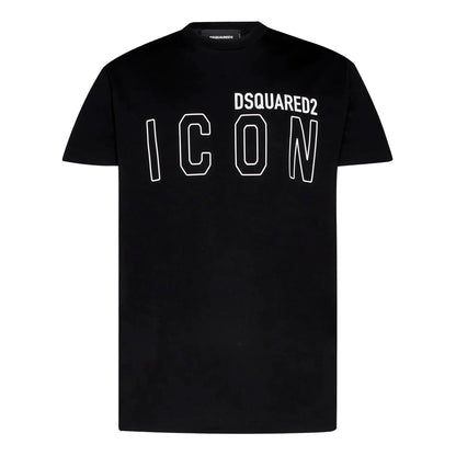 Dsquared2 ICON Outline T-Shirt - 980 Black - Escape Menswear
