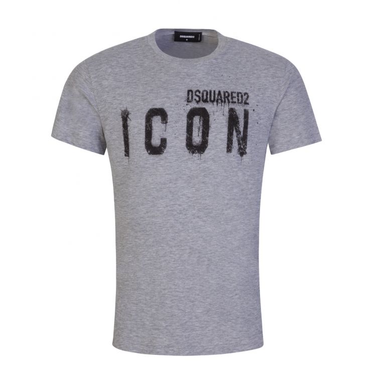 Dsquared2 Icon Spray Logo T-Shirt - 857M Grey - Escape Menswear