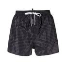 DSquared2 Logo Print Swim Shorts - 099 Black - Escape Menswear