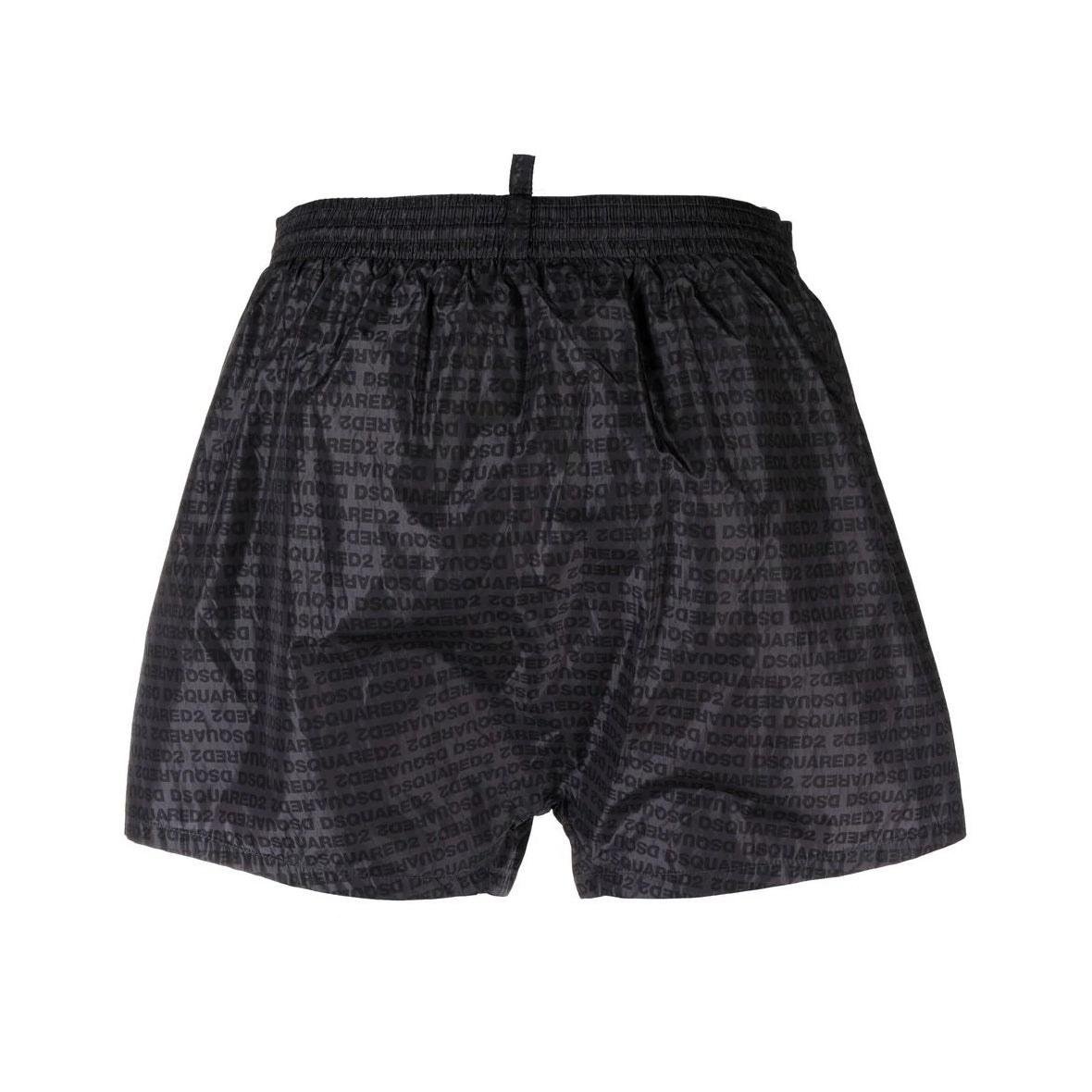 DSquared2 Logo Print Swim Shorts - 099 Black - Escape Menswear