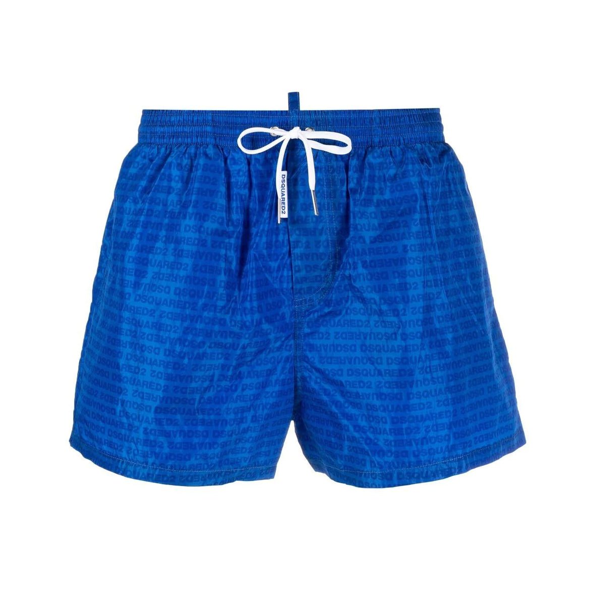 DSquared2 Logo Print Swim Shorts - 430 Blue - Escape Menswear