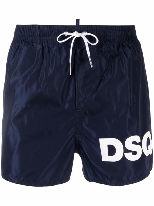 Dsquared2 Logo Swim Shorts - 412 Blue - Escape Menswear