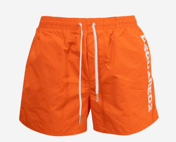 Dsquared2 Logo Swim Shorts - 811 Orange - Escape Menswear
