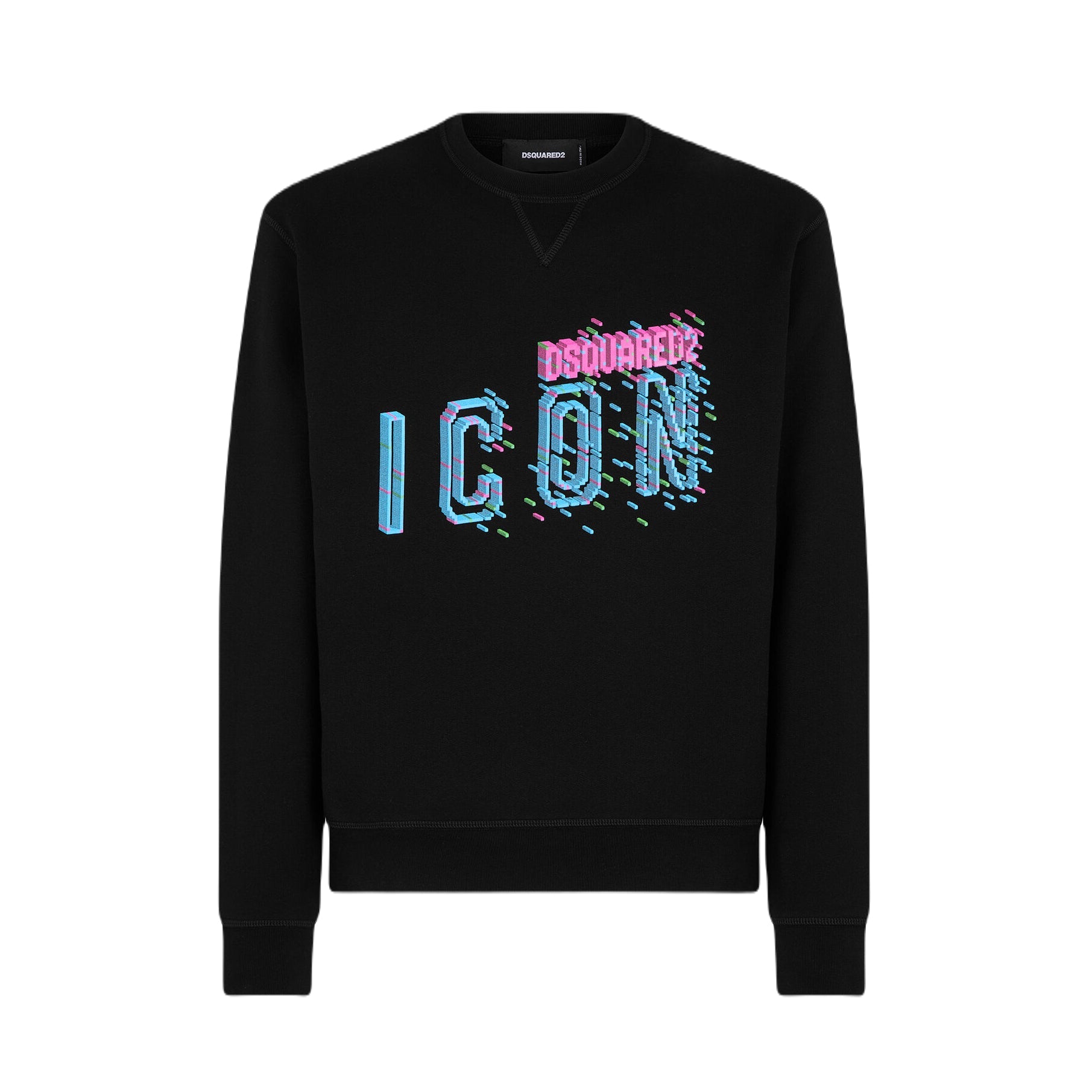 Dsquared2 Pixeled Icon Sweatshirt - 900 Black - Escape Menswear