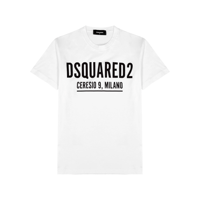 Dsquared2 S71GD1058 Ceresio 9 T-Shirt - 100 White - Escape Menswear