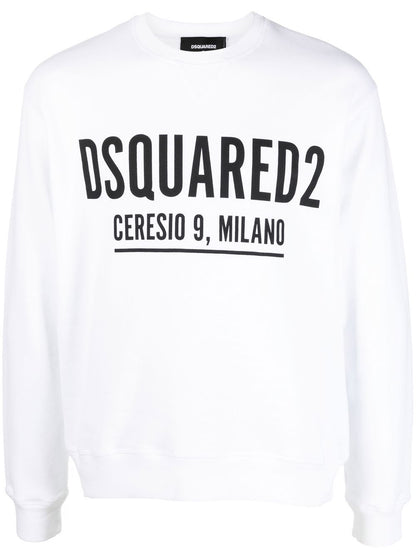 Dsquared2 S71GU0448 Ceresio 9 Sweatshirt - 100 White - Escape Menswear