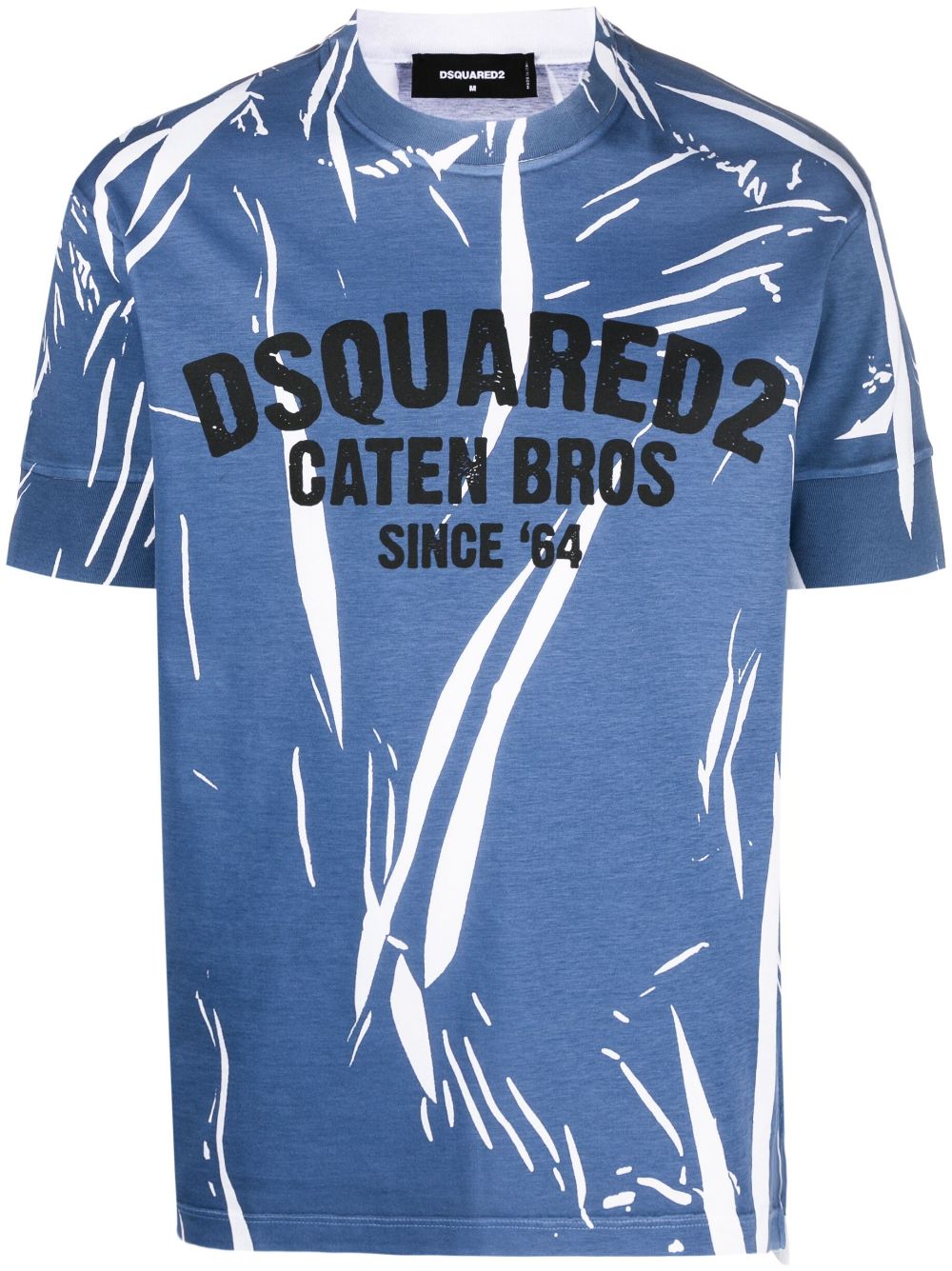 Dsquared2 S74GD0925 Caten Bros Ibra T-Shirt - 478 Navy - Escape Menswear