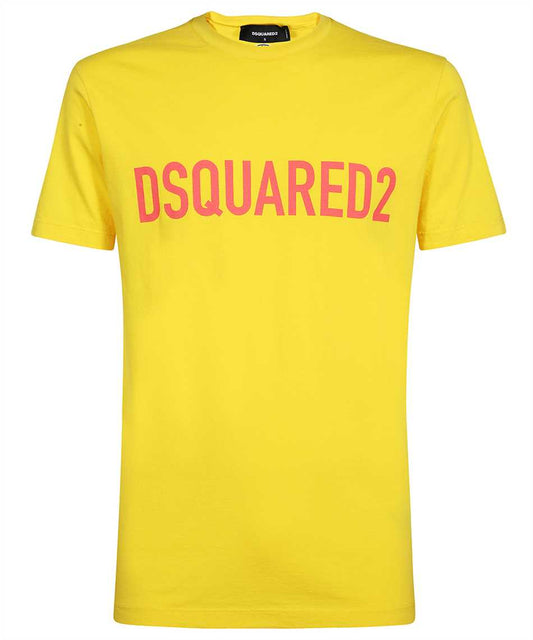 Dsquared2 S74GD1126 Cool Logo Print T-Shirt - 173 Yellow - Escape Menswear