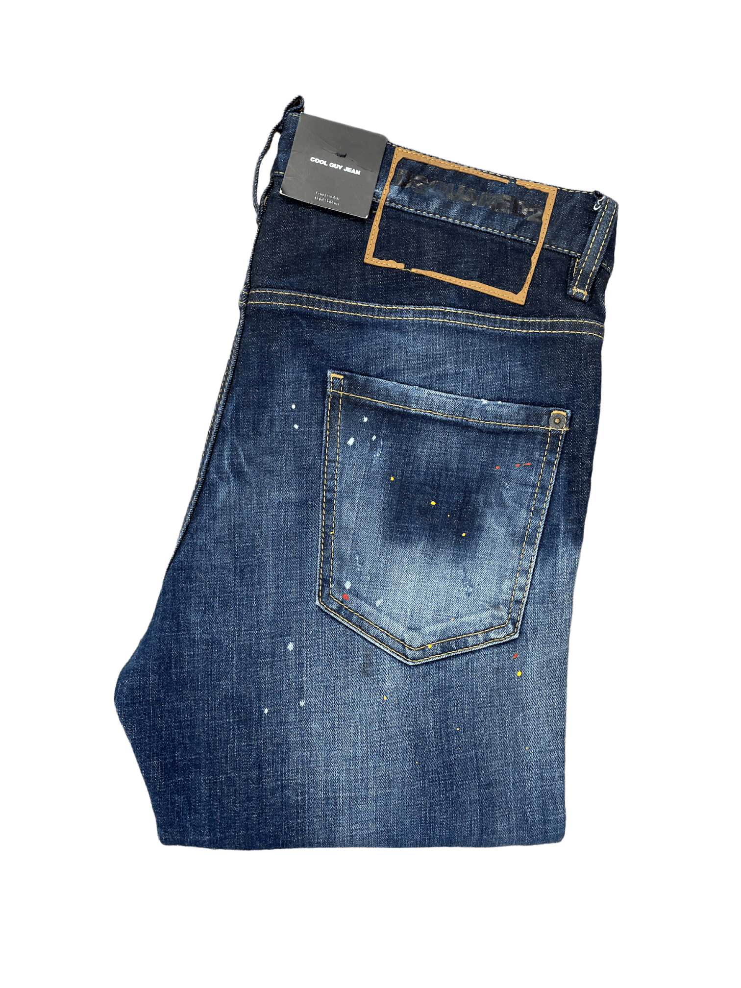 Dsquared2 S74LB0835 Splatter Paint Jeans - 470 Blue - Escape Menswear