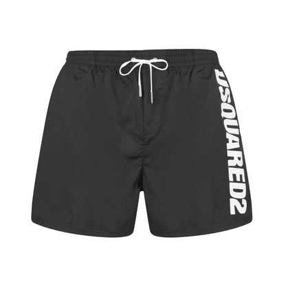 DSquared2 Side Logo Swim Shorts - 010 Black - Escape Menswear