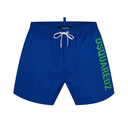 DSquared2 Side Logo Swim Shorts - 497 Blue - Escape Menswear