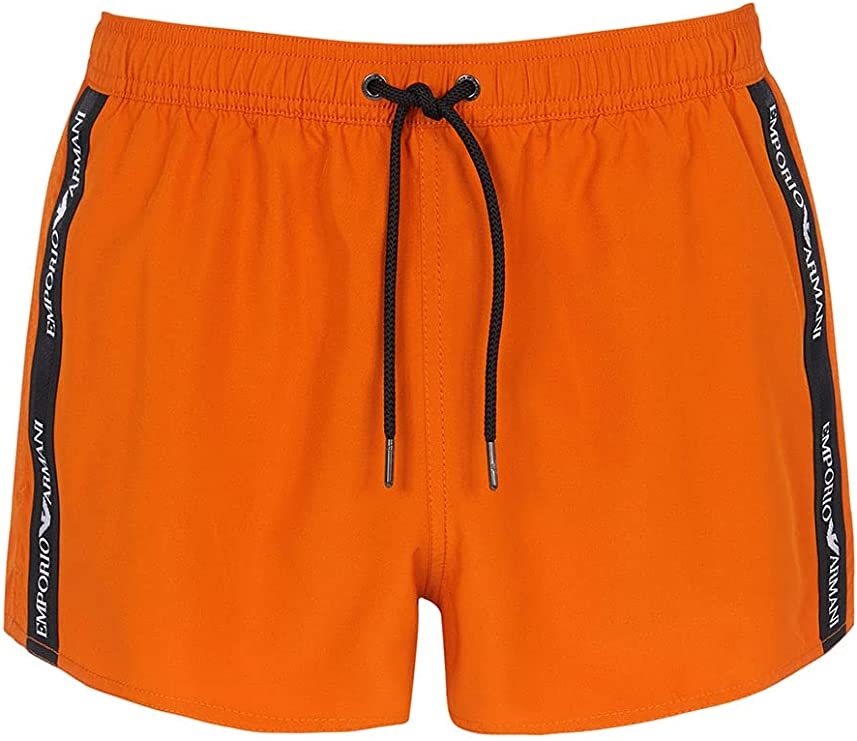 Emporio Armani 211747 Swim Shorts - 163 Orange - Escape Menswear