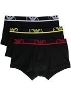 Emporio Armani 3-Pack Monogram Trunks - Black - Escape Menswear