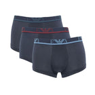 Emporio Armani 3-Pack Monogram Trunks - Marine - Escape Menswear