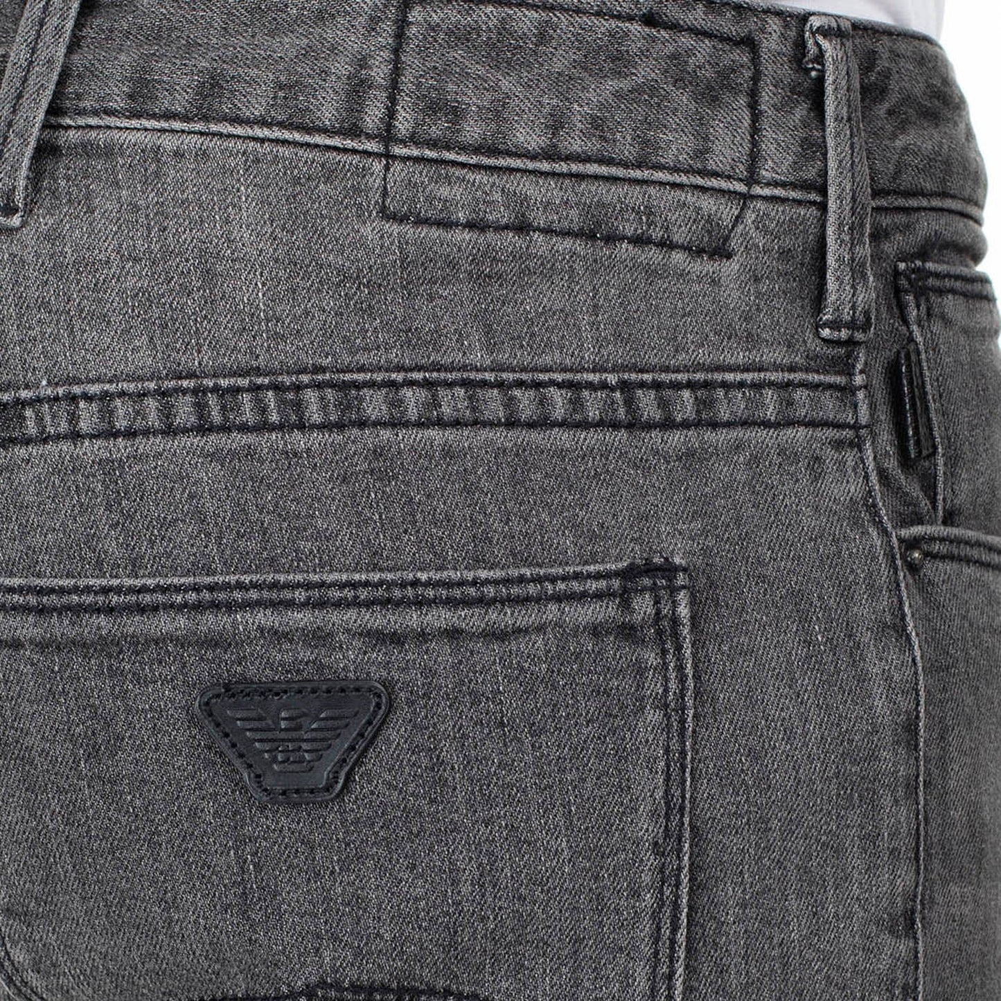 Emporio Armani 6G1J06 1DUBZ Slim Fit Jeans - 6 Den Nero MD - Escape Menswear