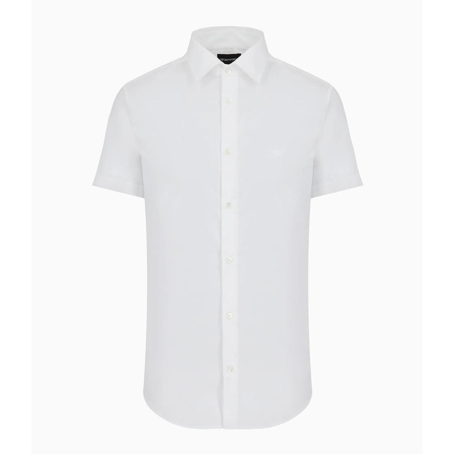 Emporio Armani 8N1C91 Short Sleeve Shirt - 100 White - Escape Menswear