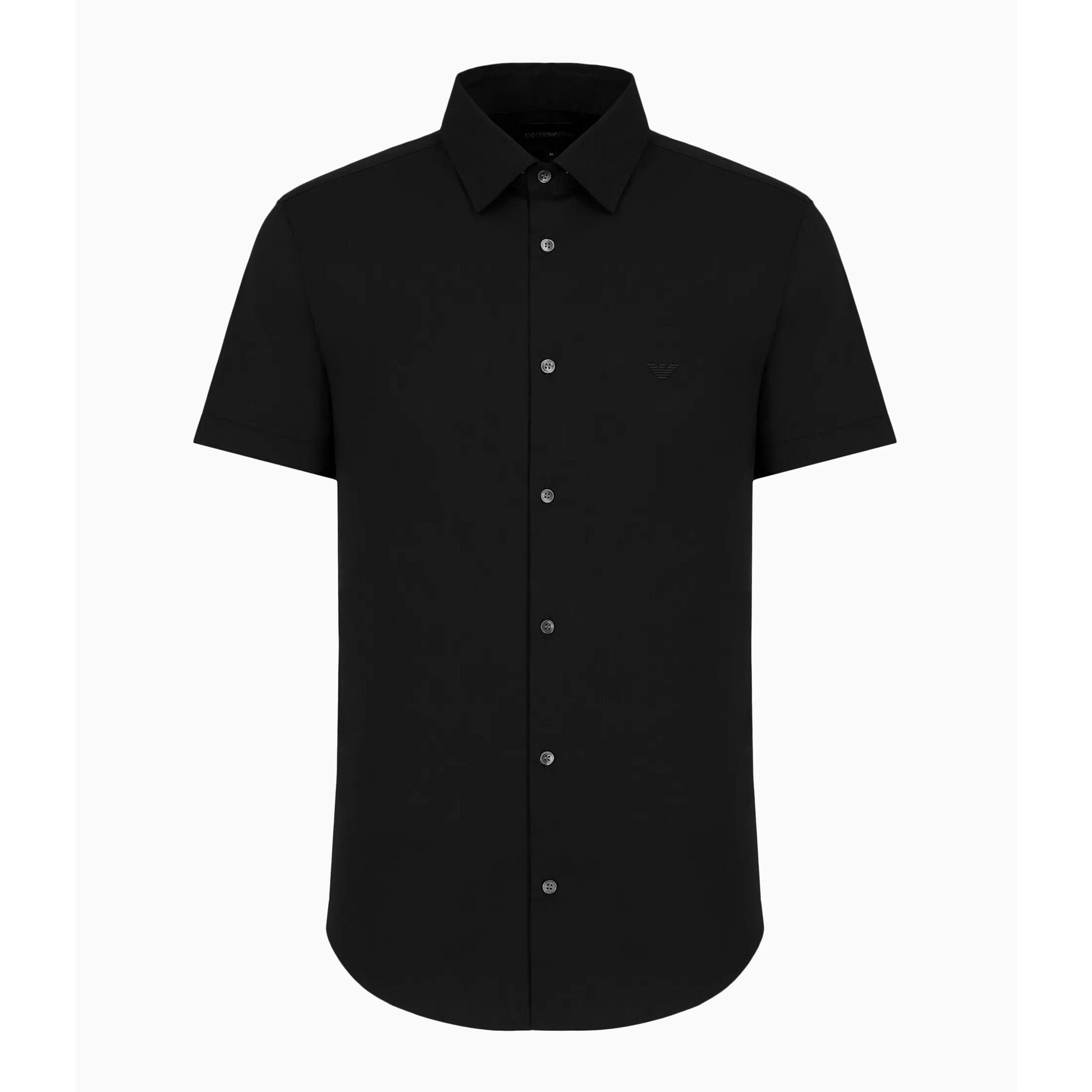 Emporio Armani 8N1C91 Short Sleeve Shirt - 999 Black - Escape Menswear