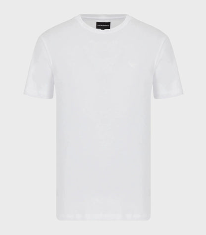 Emporio Armani 8N1D68 1JPZZ Logo T-Shirt - 100 White - Escape Menswear